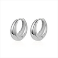 Chunky Huggie Hoop Øredobber – Dråpeformet Design i Gullfarget Stål (8/10/12 mm)