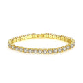 Tennisarmbånd til dame med 4 mm zirkonia – tynt og elegant krystallarmbånd til bryllup og fest