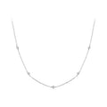 Moissanite Station Halskjede i 925 Sterling Sølv – 18K Gull Layering Choker