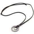 Vintage Skinnchoker med Metallringer – Trendy Halskjede for Herre