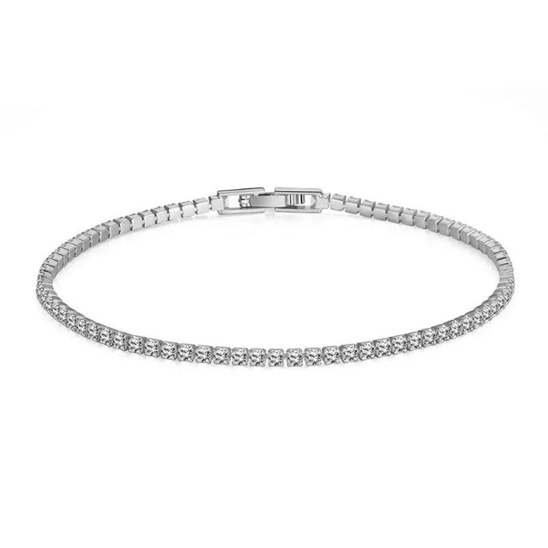 Moissanite-inspirert Armbånd i 925 Sterling Sølv – Elegant Smykke til Dame