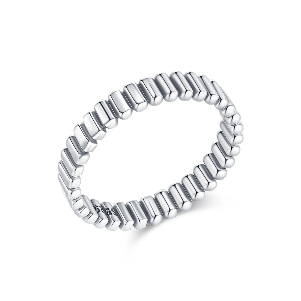 Geometrisk Eternity Ring i 925 Sterling Sølv for Dame – Vintageinspirert Design