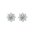 Moissanite Snøfnugg Øredobber i S925 Sølv – Elegante Ørestikker til Dame