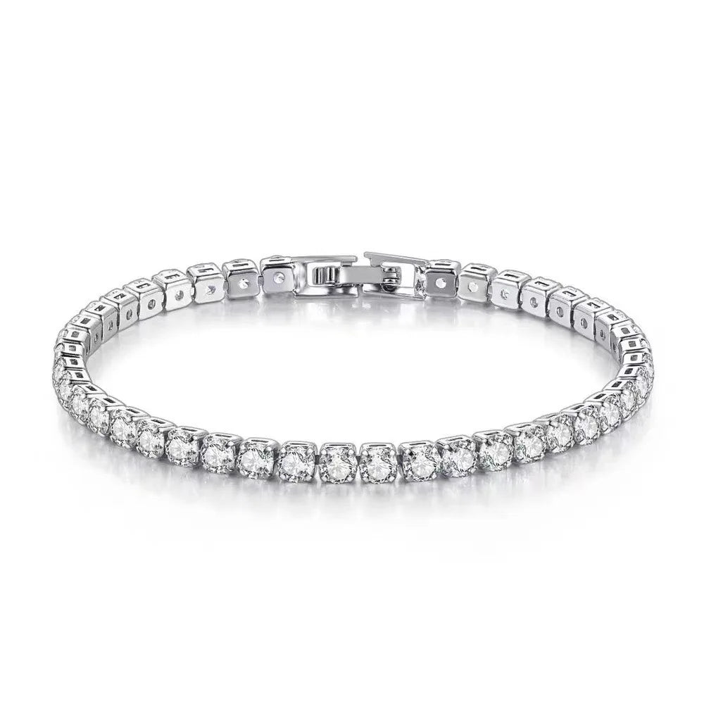 Tennisarmbånd i 925 Sterling Sølv – 4 mm Zirkonia for Elegant Hverdagsluksus