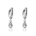 Vanndråpe Øredobber i 925 Sterling Sølv – Elegante Zirkonia Øredobber til Dame