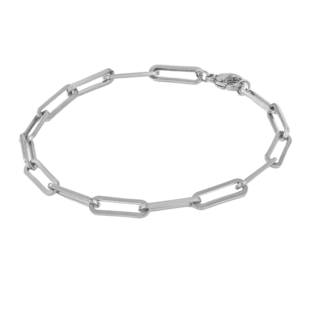 Paperclip Armbånd til Dame – Gullfarget Rustfritt Stål med Moderne Lenke