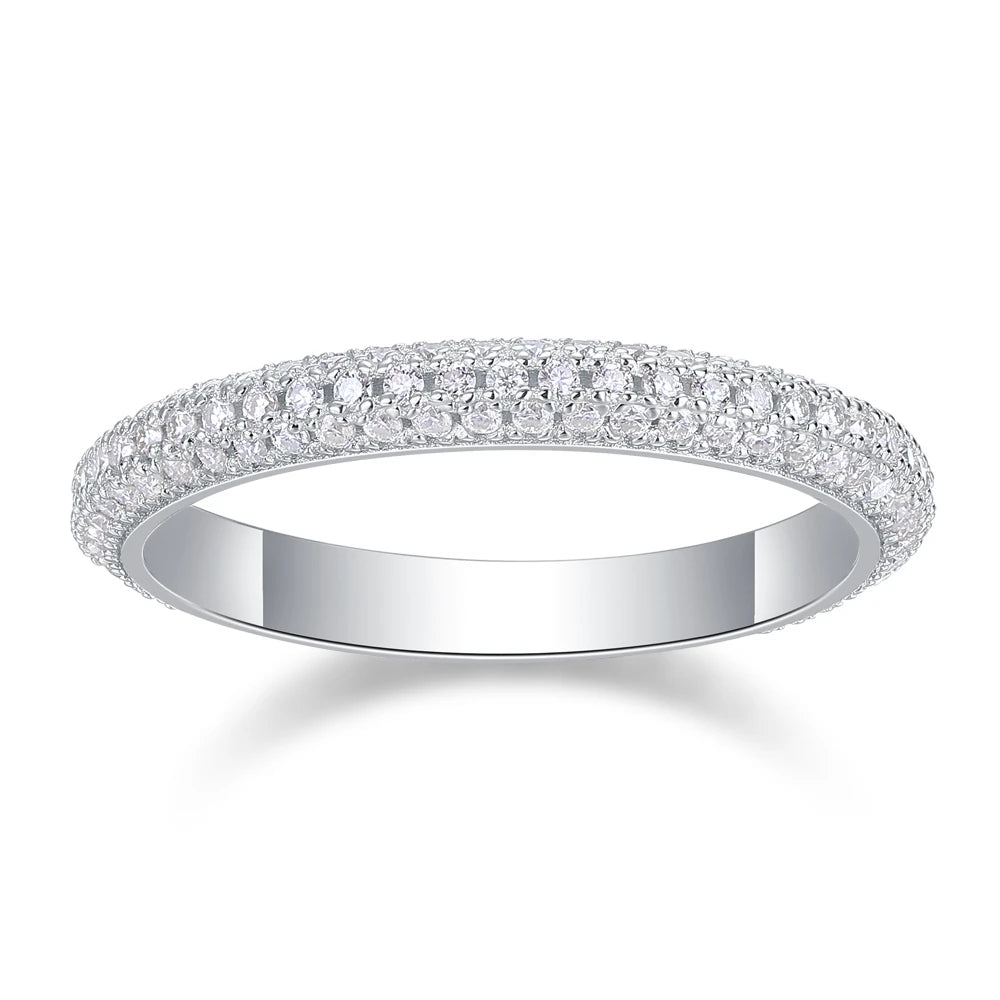 Forlovelsesring i 925 Sterlingsølv med Moissanite – Glitrende og Elegant Ring for Kvinne