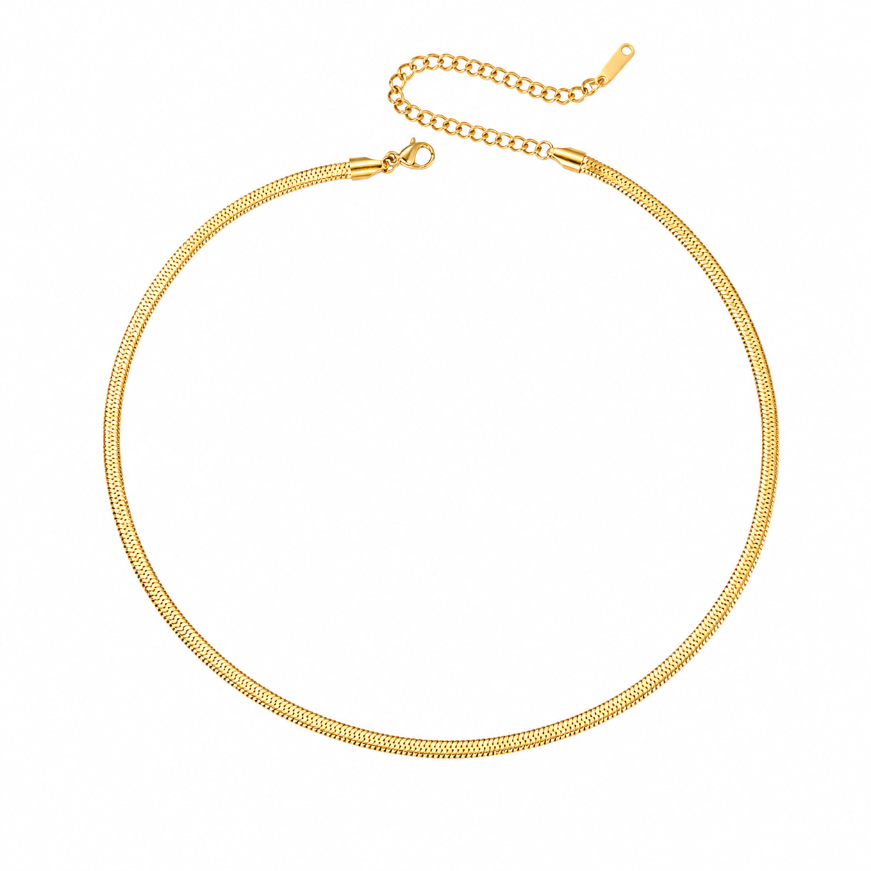 Snake Chain Halskjede til Dame – Gullfarget Minimalistisk Design