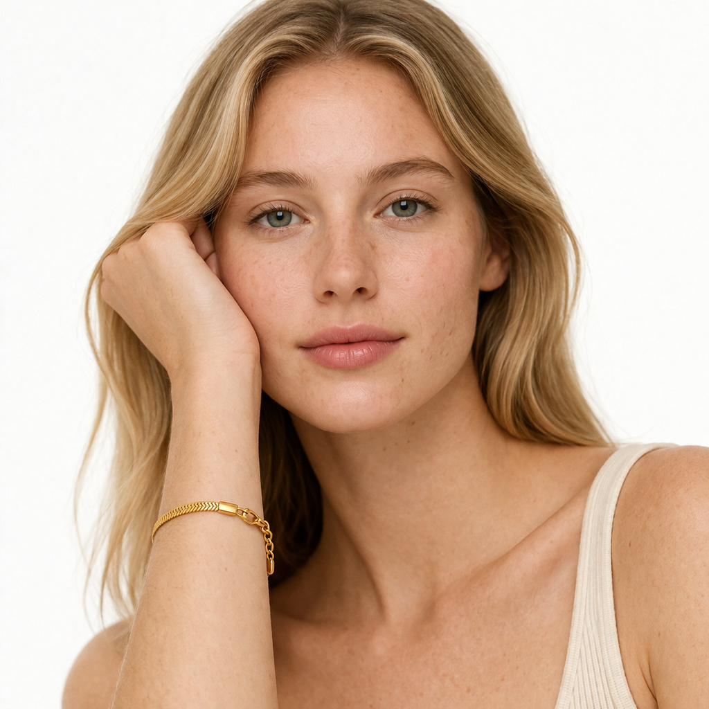 Snake Chain Armbånd i Gullfarget Stål – 2–5 mm Elegant og Tidløst Design