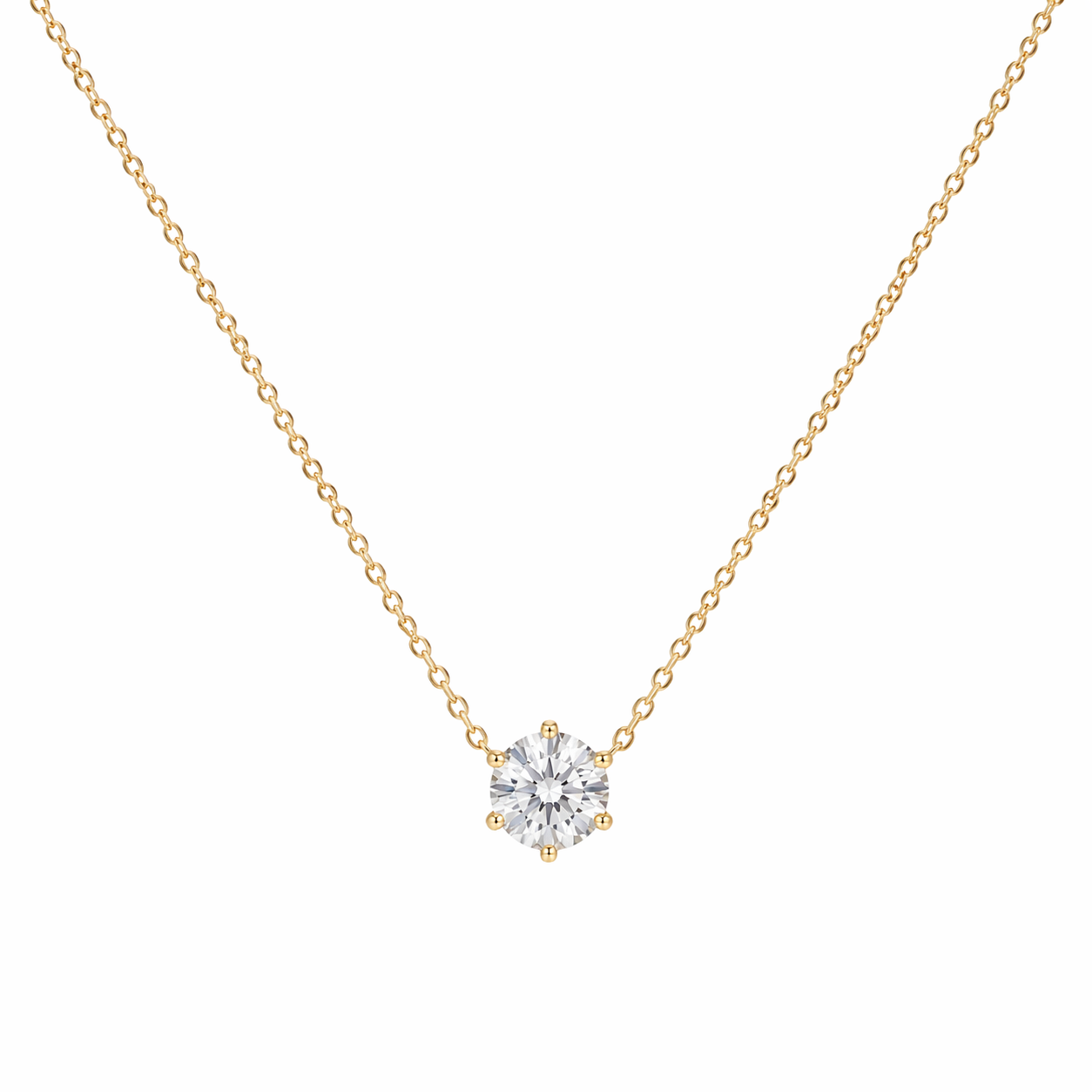 Solsmykke Halskjede til Dame – 925 Sølv med Gullfinish & Elegant Design