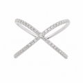 Kryssring med Zirkonia til Dame – Elegant Ring med Moderne Design